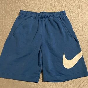 Nike Men  Shorts in Blue with White Swoosh